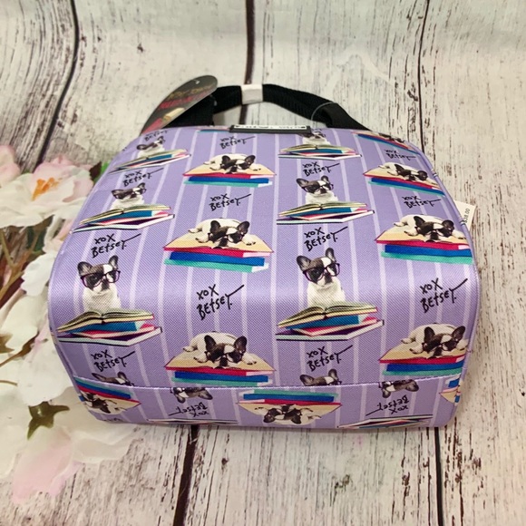 Betsey Johnson Insulated Lunch Bag French Bull Dog - Picture 5 of 8